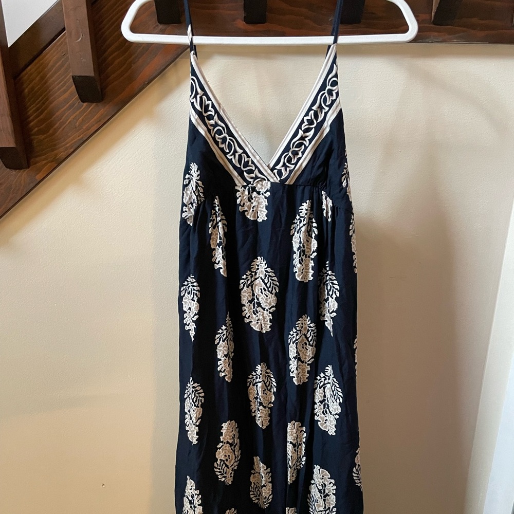 Navy boho style maxi dress